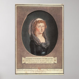 Póster Marie-Teresa-Charlotte de Francia envejecida