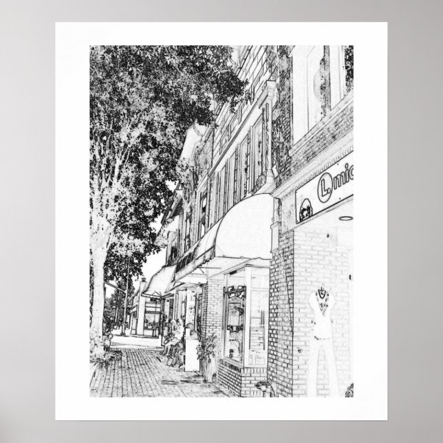 Póster Marietta Square Shings Town Square Small Town (Frente)