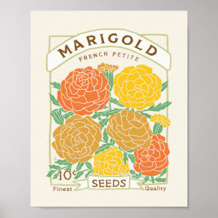 Póster Marigolds Seed Packet Poster