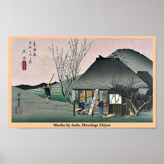 Póster Mariko de Ando, Hiroshige Ukiyoe (Frente)