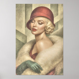 Póster Marilyn in Art Deco