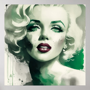 Póster marilyn ink 4/4 green
