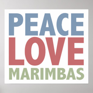 Póster Marimbas del amor de la paz