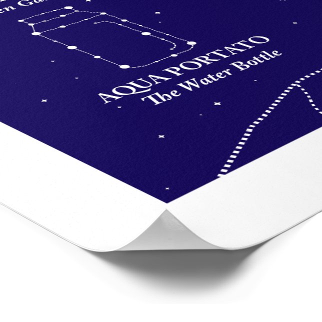 Póster Marin County Night Sky Blue Poster 16x20 (Esquina)