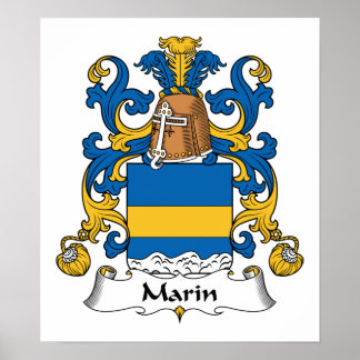 Póster Marin Family Crest