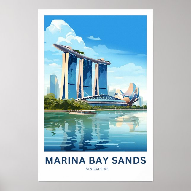 Póster Marina Bay Sands Singapore Travel Print (Frente)