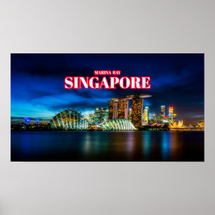 Póster Marina Bay - Singapur