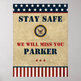 Póster Marina de Estados Unidos | Emblema naval | Fiesta 