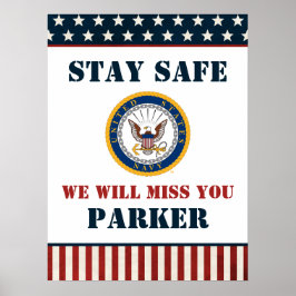 Póster Marina de Estados Unidos | Emblema naval | Fiesta 