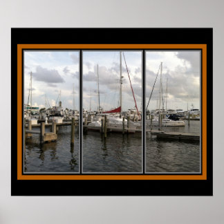 Póster Marina de Sarasota Florida