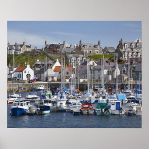 Póster Marina, Findochty, Moray, Escocia, Unido