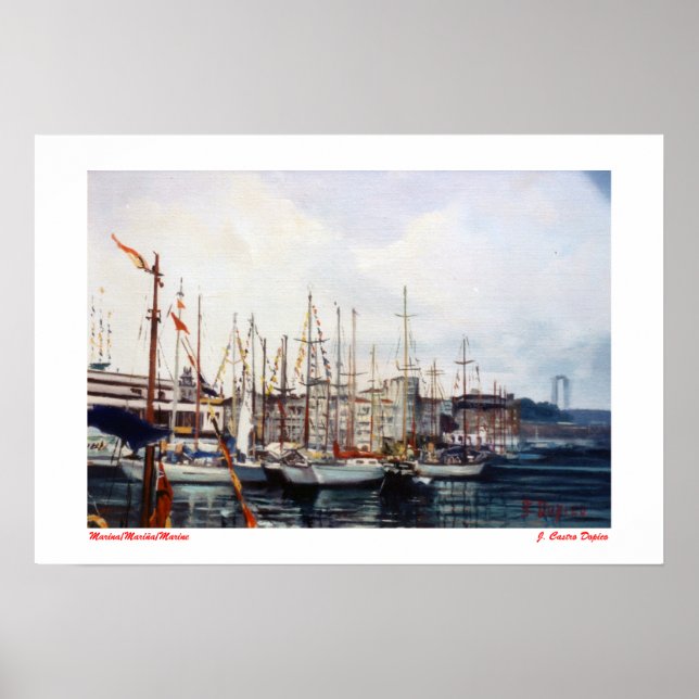 Póster Marina/Mariña/Marine (Frente)