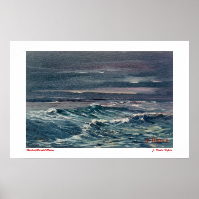 Póster Marina/Mariña/Marine (Frente)