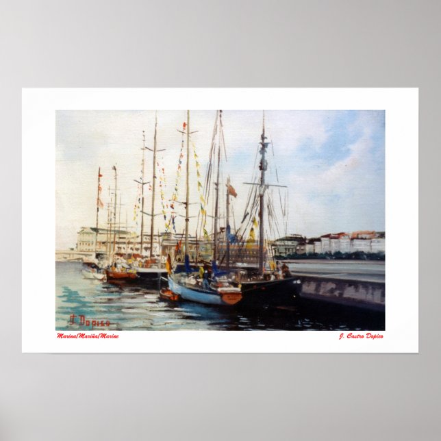 Póster Marina/Mariña/Marine (Frente)