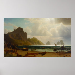 Póster Marina Piccola, Capri por Albert Bierstadt