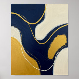 Póster Marina y flujo dorado