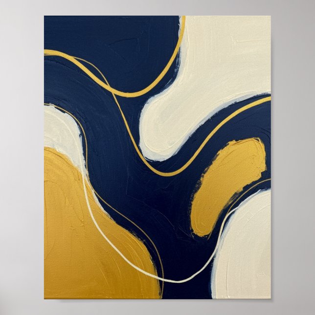 Póster Marina y flujo dorado (Frente)