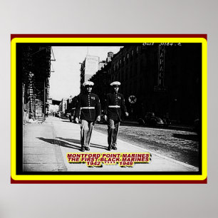 PÓSTER MARINAS NEGRAS EN 1943 EN HARLEM NUEVA YORK 1943