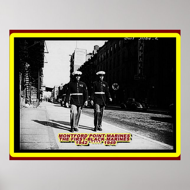PÓSTER MARINAS NEGRAS EN 1943 EN HARLEM NUEVA YORK 1943 (Frente)