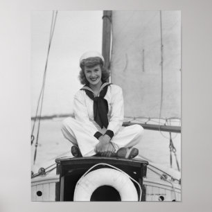 Póster Marinero de la mujer