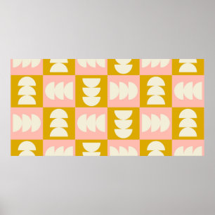 Póster marinero geométrico de estilo moderno y retro