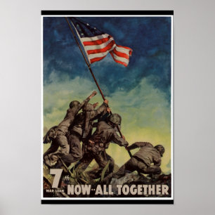 Póster Marines at Iwo Jima Vintage
