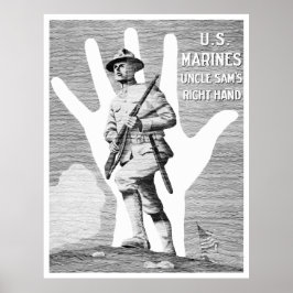 Póster Marines de EE. UU. - Mano derecha del Tío Sam