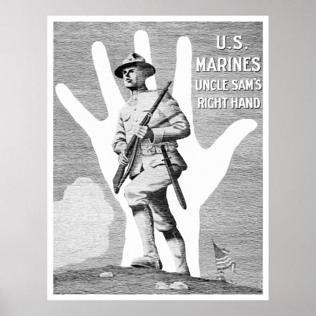 Póster Marines de EE. UU. - Mano derecha del Tío Sam (Frente)