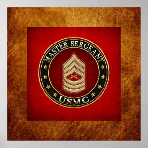 Póster Marines de EE.UU.: Sargento mayor (USMC MSgt) [3D]
