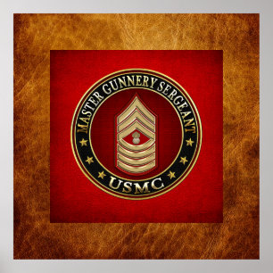 Póster Marines de Estados Unidos: Sargento mayor de armas
