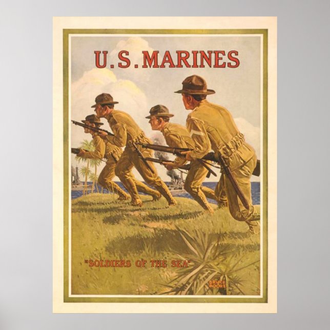 Póster Marines Estadounidenses (Frente)