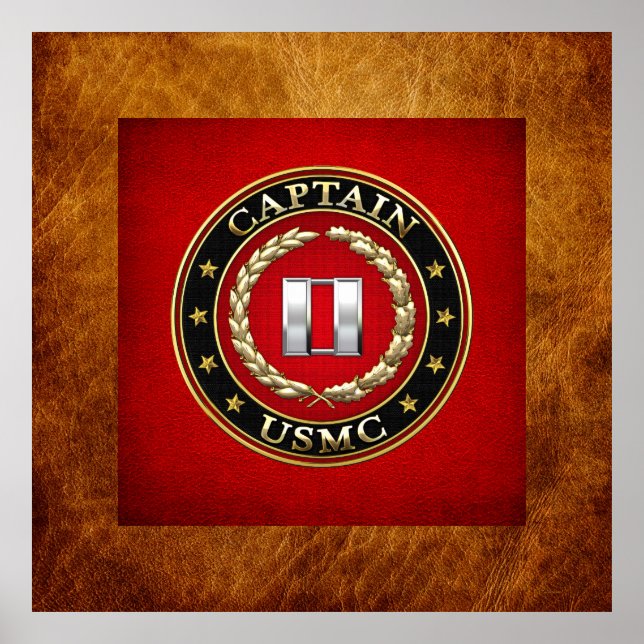 Póster Marines Estadounidenses: Capitán (USMC Capt) [3D] (Frente)