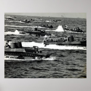 Póster Marines estadounidenses de la Segunda Guerra Mundi