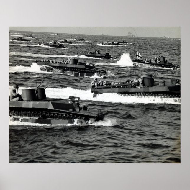 Póster Marines estadounidenses de la Segunda Guerra Mundi (Frente)