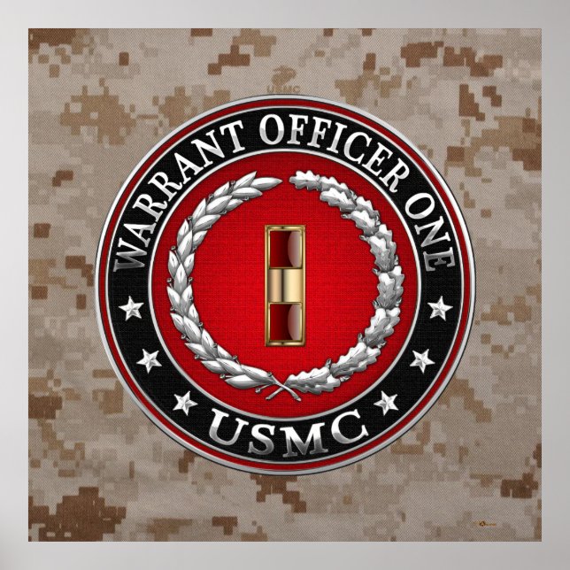 Póster Marines Estadounidenses: Oficial de Orden 1 (USMC  (Frente)