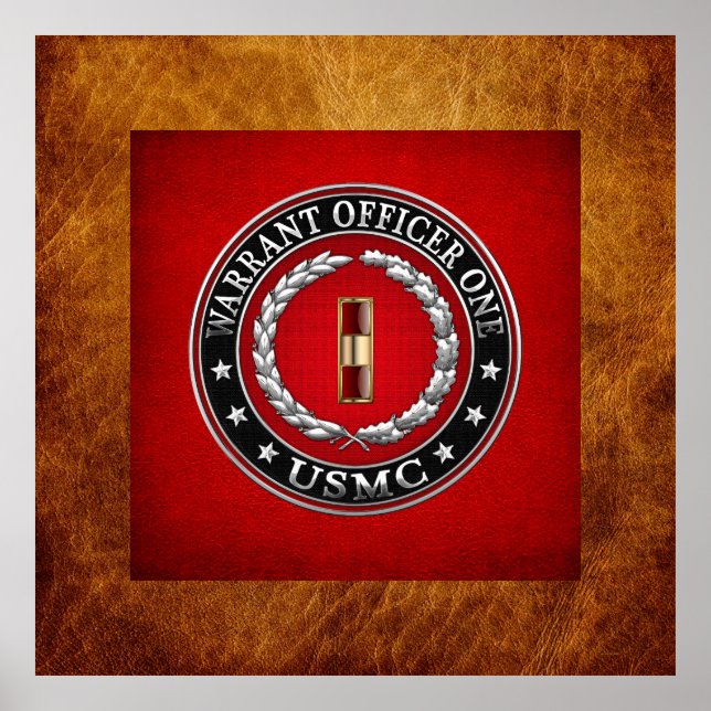 Póster Marines Estadounidenses: Oficial de Orden 1 (USMC  (Frente)