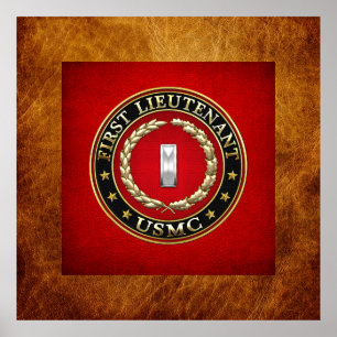 Póster Marines Estadounidenses: Primer Teniente (USMC 1st