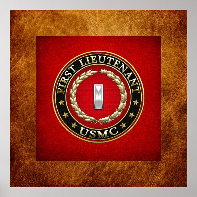 Póster Marines Estadounidenses: Primer Teniente (USMC 1st (Frente)