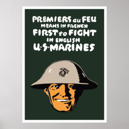 Póster Marines Estadounidenses - Primero En Luchar