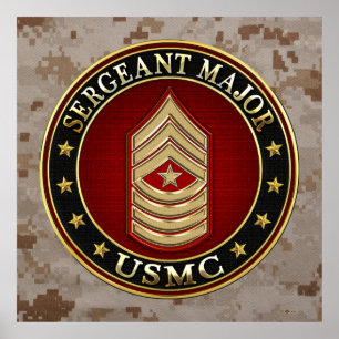 Póster Marines Estadounidenses: Sargento Mayor (USMC SgtM