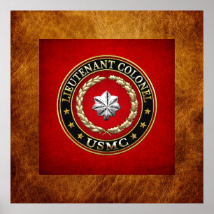 Póster Marines Estadounidenses: Teniente Coronel (USMC Lt