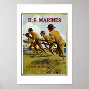Póster Marines — Soldados Del Mar