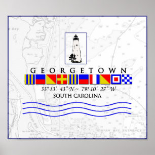 Poster marino de la bandera de señal del SC de