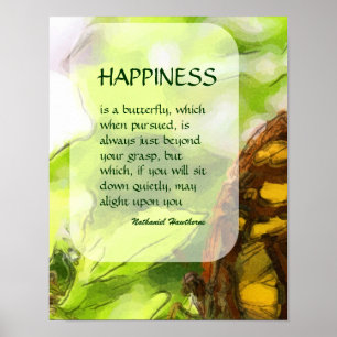Póster Mariposa 2 Felicidad Inspiradora