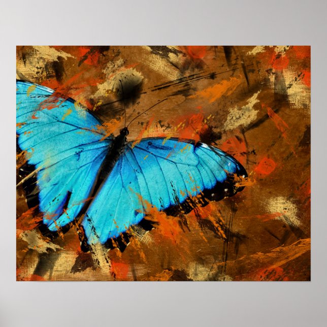 Póster Mariposa Abstracta (Frente)