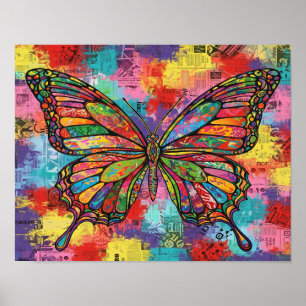 Póster Mariposa abstracta