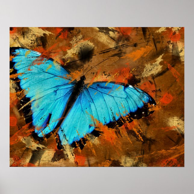 Póster Mariposa Abstracta (Frente)