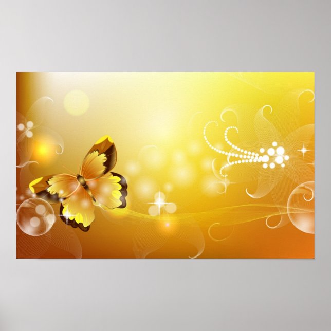 Póster Mariposa abstracta (Frente)
