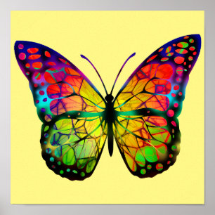 PÓSTER MARIPOSA ABSTRACTA