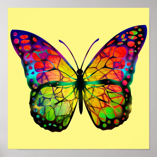 PÓSTER MARIPOSA ABSTRACTA (Frente)